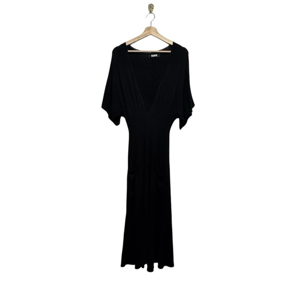 REFORMATION Reyes V-neck Midi Dress Black S - Picture 6 of 11